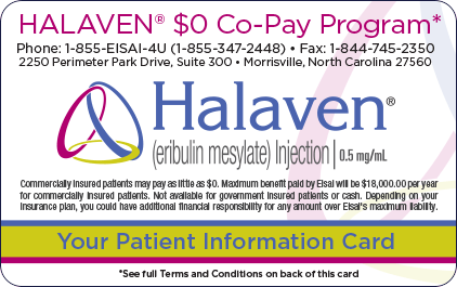 Halaven Co Pay Program